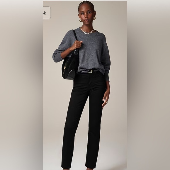 NEW J. Crew Women's Black Slim Classic Mid-Rise Super-Stretch Jeans Size 37 - Picture 2 of 10
